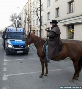 Pijany 58-latek jeździł konno po centrum Kielc